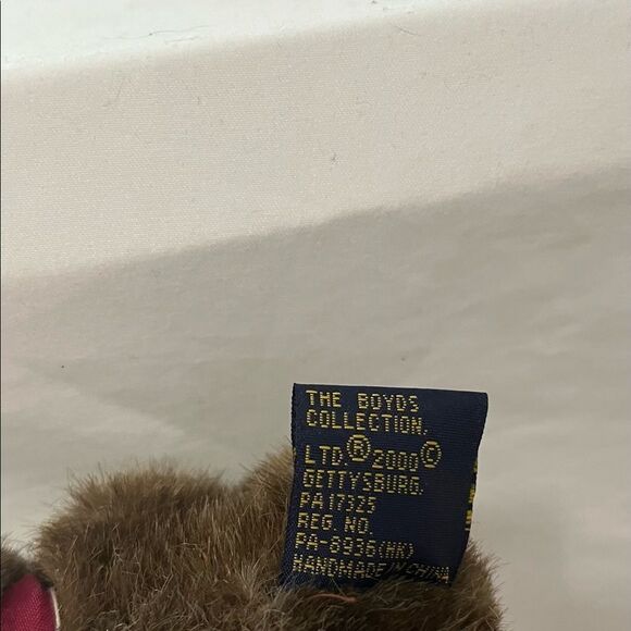 Boyd’s Bears Small Vintage Colby Bear with To Mommy Sign - Picture 4 of 4